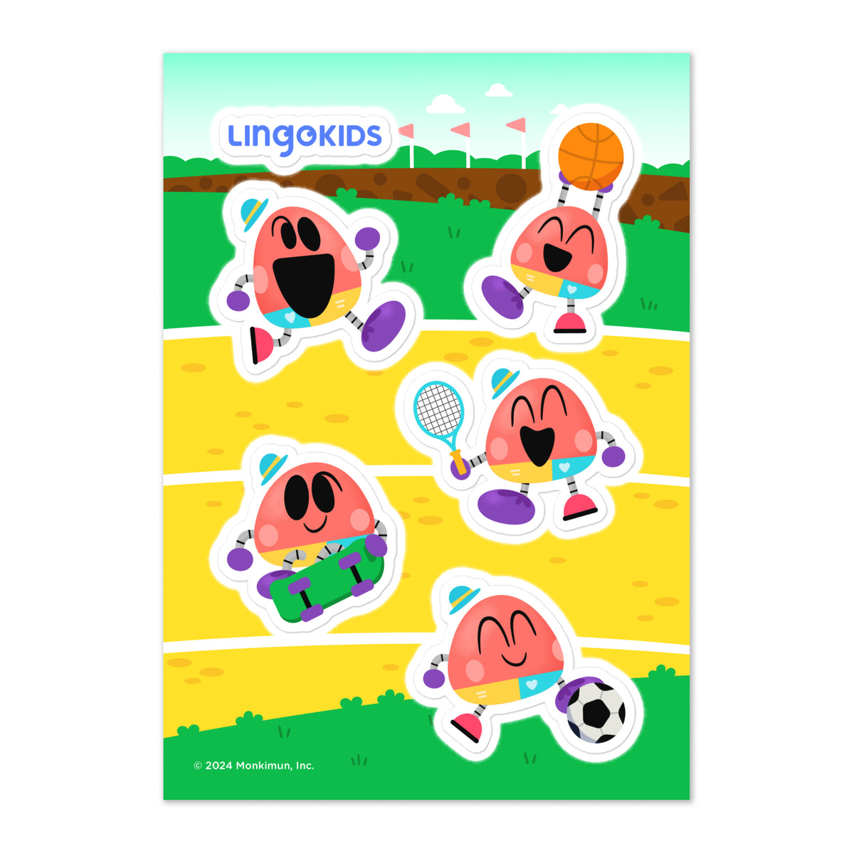 Lingokids Sporty Baby Bot Stickers