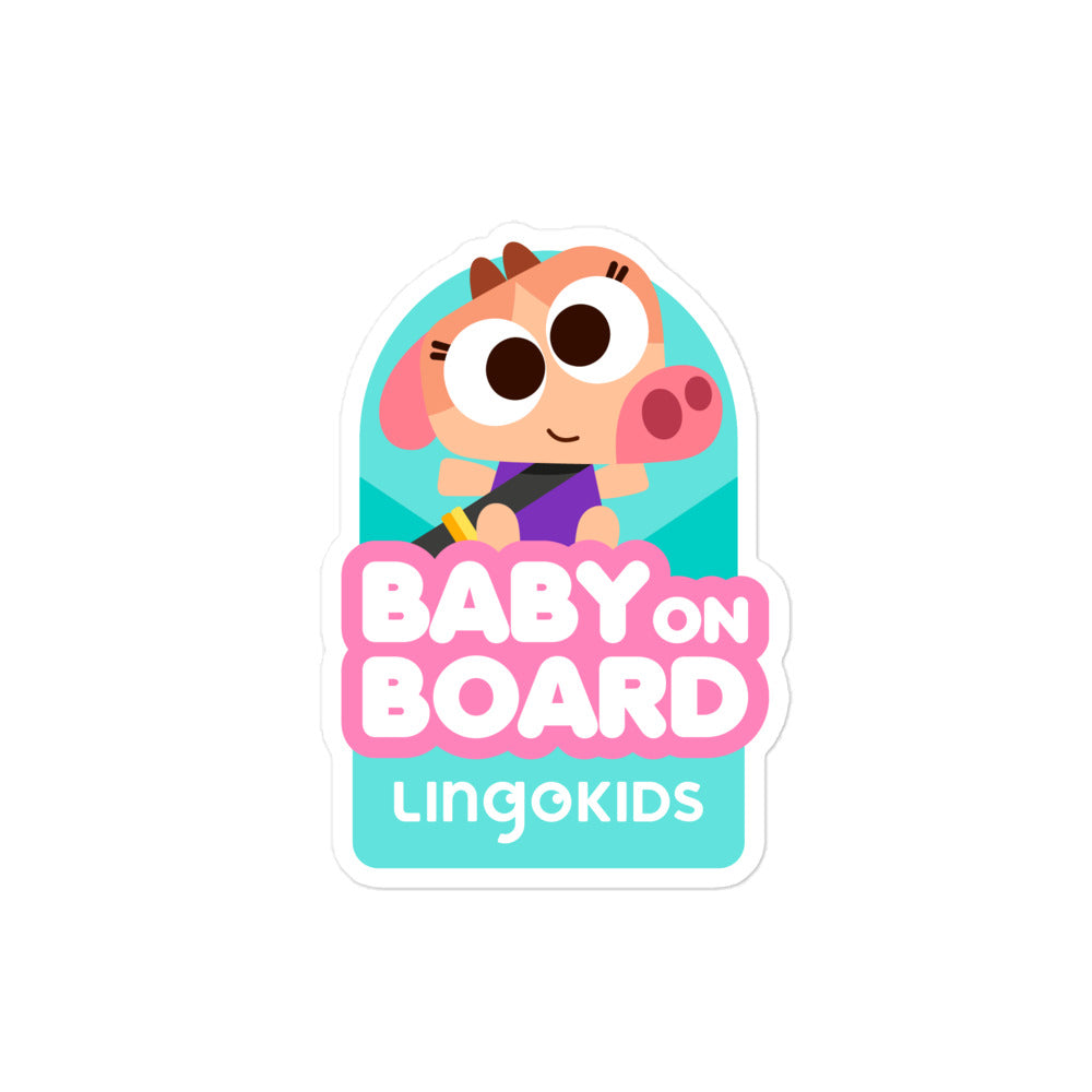 Lingokids Baby on Board Cowy Sticker – Monkimun Inc.