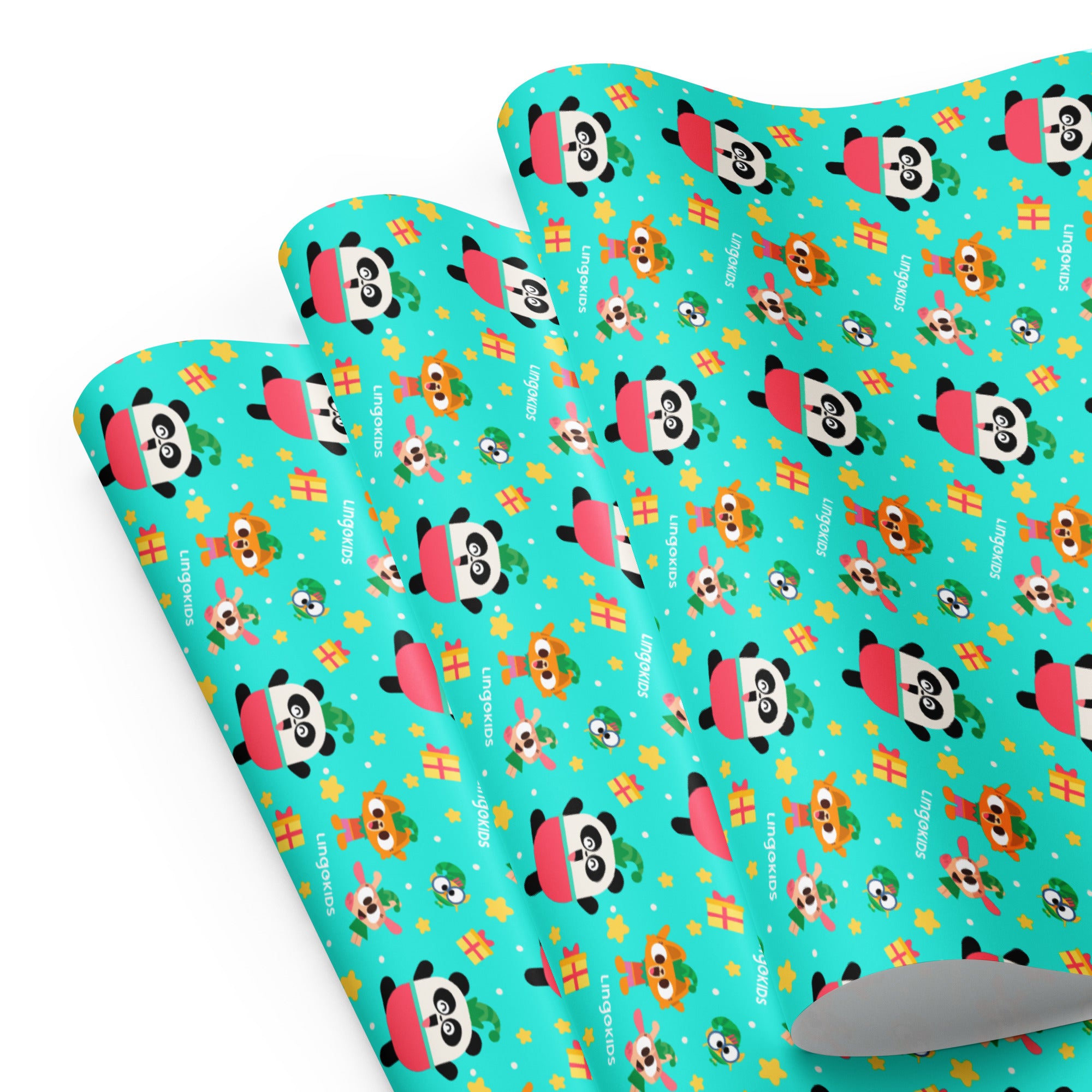 Fun Work Wrapping Paper Lingokids Festive Fun Blue Wrapping Paper Set